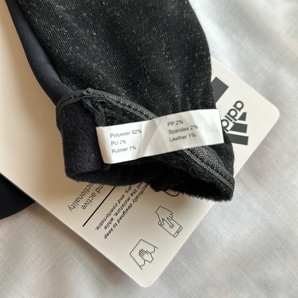 Adidas Running Gloves Black Size Large Lightweight Touchscreen Compatible NWT - Picture 6 of 7